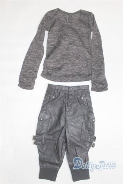 画像1: SD13BOY/OF：VOLKS製ソリッドブラックサルエルパンツ U-25-12-10-240-TN-ZU (1)