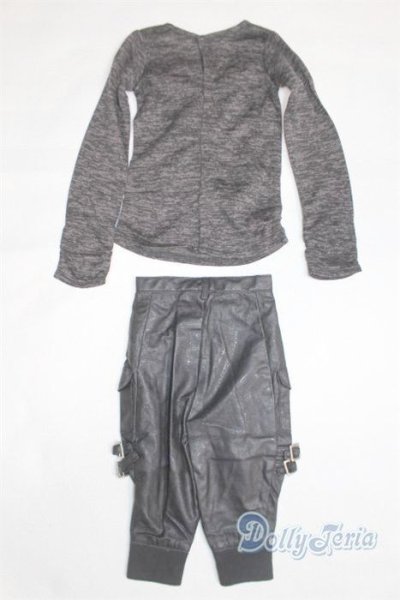 画像2: SD13BOY/OF：VOLKS製ソリッドブラックサルエルパンツ U-25-12-10-240-TN-ZU (2)