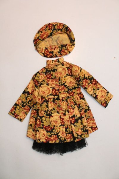 画像2: MSD&SDM/OF：花柄ワンピース＆帽子＆パニエ U-25-08-11-028-TN-ZU (2)