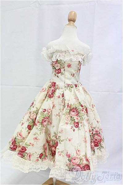 画像3: ＳＤG/ＯＦ：ベアトップドレス：クリーム/1/3　60ｃｍ　BJD　MJD　衣装　ドール用 I-25-11-30-143-KD-ZI (3)