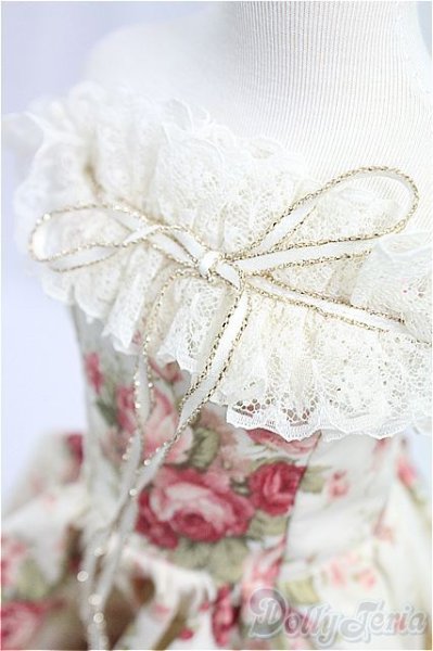 画像4: ＳＤG/ＯＦ：ベアトップドレス：クリーム/1/3　60ｃｍ　BJD　MJD　衣装　ドール用 I-25-11-30-143-KD-ZI (4)