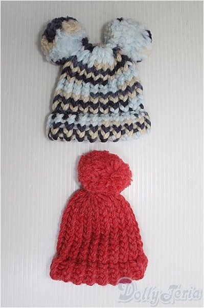 画像2: SD/OF ボンボン付ニット帽2点セット I-25-01-12-3193-TN-ZI (2)