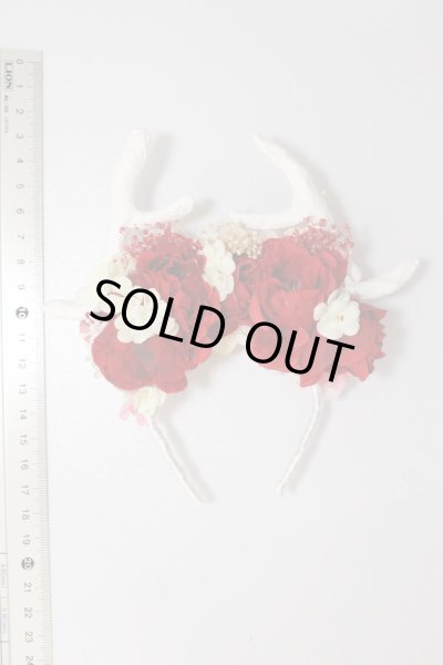 画像6: MSD/OF:カチューシャ(角パーツ付)flower.B様製 S-25-10-05-353-GN-ZS (6)