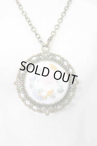 画像1: SD/OF:お刺繍ネックレス S-25-06-15-607-GN-ZS (1)