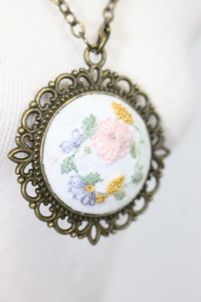 画像3: SD/OF:お刺繍ネックレス S-25-06-15-607-GN-ZS (3)