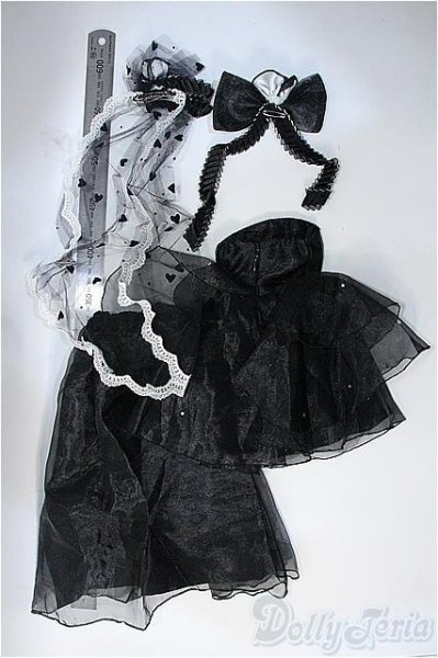 画像2: SD/OF:黒ドレス衣装セット Y-25-03-12-097-TN-ZY (2)