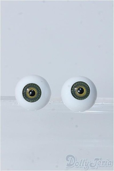 画像1: アクリルアイ/14mm(緑&黄色系) Y-25-01-01-044-YB-ZY (1)