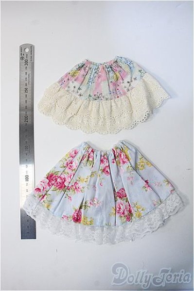 画像2: MSD/OF:ローズ柄レースフリルスカート Y-25-07-02-236-YB-ZY (2)