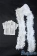 画像1: MSD/OFセット:バラ メッシュシャツ+ふわふわ鍵編みニットマフラー SDM Y-24-12-25-103-YB-ZY (1)