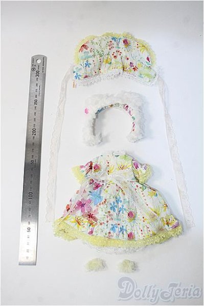 画像2: 幼SD/OF:花とリボンのくまみみドレスセット Y-25-06-18-052-KD-ZY (2)