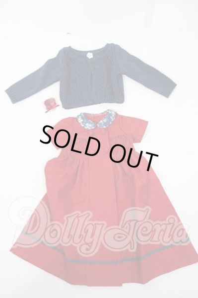 画像1: MSD/よそゆきワンピセット(ダークレッド)・ミニ Y-25-09-17-215-YD-ZY (1)