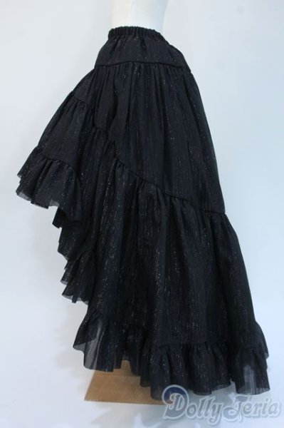 画像2: SD/OF:リバーシブル・プリンセスぽんぽんパニエ（黒・レース） Y-25-05-07-240-YD-ZY (2)