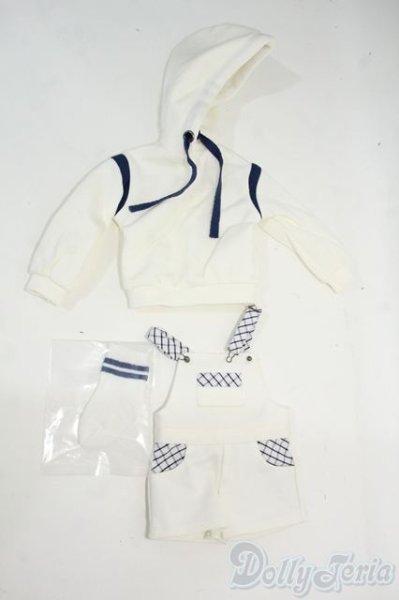 画像1: SDM＆MSD/OF:ホワイト x チェックサロペットセット Y-26-01-14-177-YD-ZY (1)