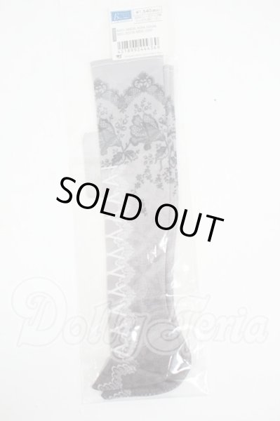 画像1: SD/OF：レースアップ柄ソックス(灰)・ミニ Y-26-02-25-149-WT-ZY (1)