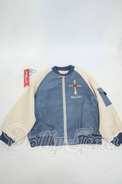 画像1: SD17BOY/OF:チャーム付き刺繍スカジャン Melody.C様製 Y-26-04-15-129-WT-ZY (1)