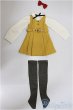 画像1: SDM/OF：ジャンパースカートコーデ・ミニ(カラシ色)/1/4　40ｃｍ　BJD　MJD　衣装　ドール用 A-25-08-06-195-NY-ZA (1)
