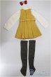 画像2: SDM/OF：ジャンパースカートコーデ・ミニ(カラシ色)/1/4　40ｃｍ　BJD　MJD　衣装　ドール用 A-25-08-06-195-NY-ZA (2)
