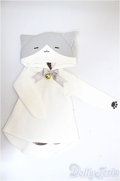画像1: SDM＆MSD/OF:のんびりハチワレねこパーカー・ミニ/1/4　40ｃｍ　BJD　MJD　衣装　ドール用 A-25-09-03-344-NY-ZA (1)