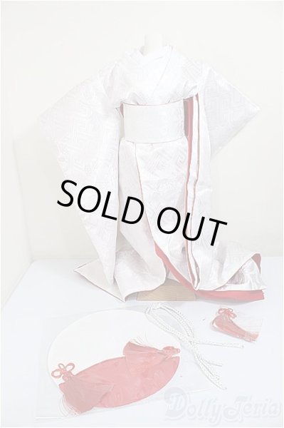 画像1: SD13G/OF:白無垢‐草花紋-赤/1/3　60ｃｍ　BJD　MJD　衣装　ドール用 A-25-11-26-219-NY-ZA (1)