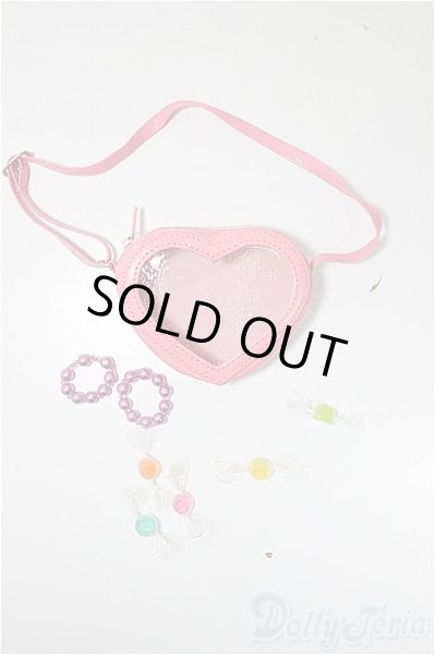 画像1: SD/OF:ハートクリアバッグ(ピンク)＆キャンディーセット/1/4　40ｃｍ　BJD　MJD　衣装　ドール用 A-25-10-29-326-NY-ZA (1)