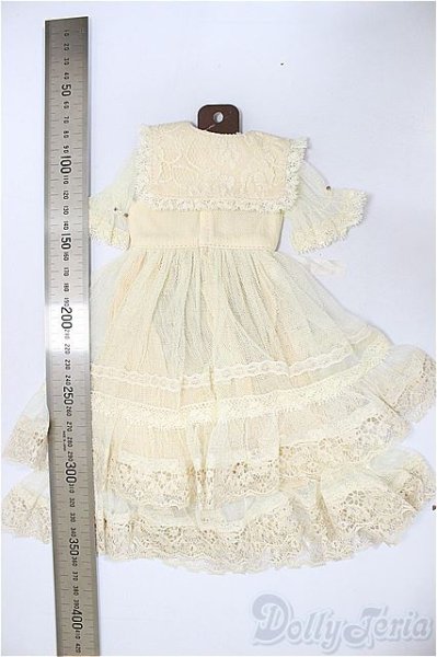 画像2: SDM/OF:レーシーチュールドレス（バニラ）・ミニ/1/4　40ｃｍ　BJD　MJD　衣装　ドール用 A-25-11-12-369-NY-ZA (2)