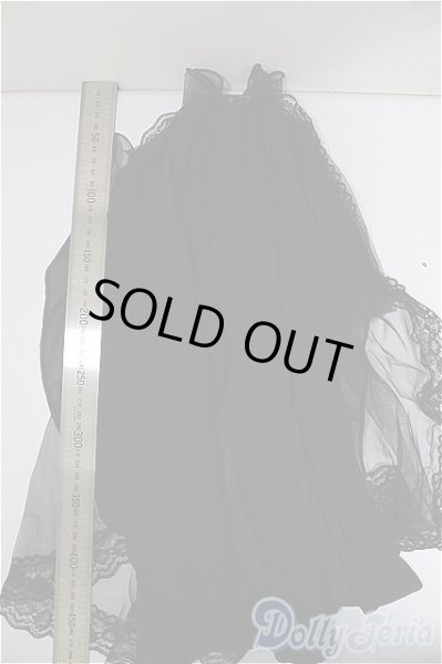 画像2: SD/OF:おめかしトレーン（黒・チュール）/1/3　60ｃｍ　BJD　MJD　衣装　ドール用 A-25-11-26-278-NY-ZA (2)