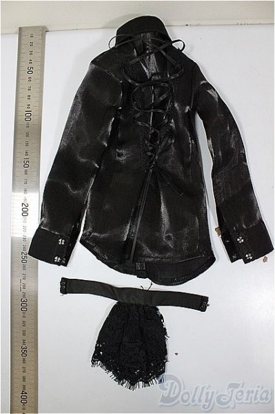 画像2: SDGrB＆SD13男の子/OF:ゴシックレースアップシャツセット/1/3　65ｃｍ　BJD　MJD　衣装　ドール用 A-26-01-14-216-NY-ZA (2)