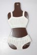 画像1: SDM/OF:スポーツブラ＆ショーツセット（白）・ミニ A-26-03-18-367-NY-ZA (1)