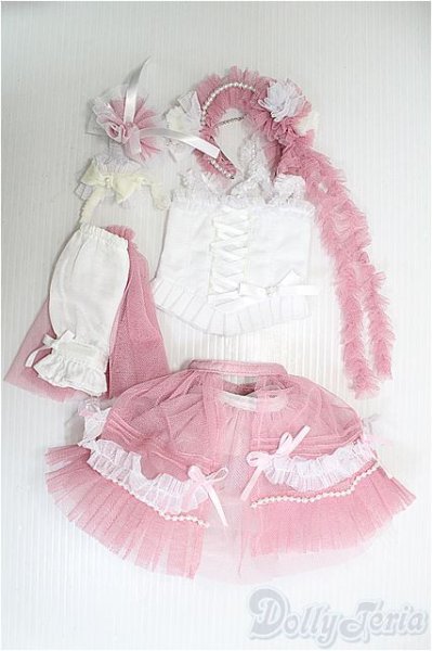 画像1: MSDD/dollhearts製チュールドレスセット I-25-01-12-3088-GN-ZI (1)