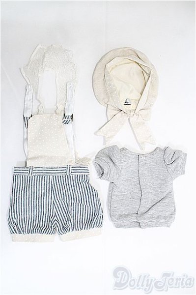 画像2: SDM/OF ストライプサロペットセットミニ I-25-03-02-2064-TO-ZI (2)