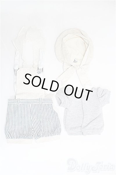 画像2: SDM/OF ストライプサロペットセットミニ/1/4　40ｃｍ　BJD　MJD　衣装　ドール用 I-25-11-23-346-TO-ZI (2)