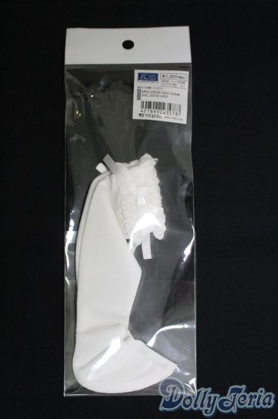 画像1: SDM/レース付きソックス（白）・ミニ/1/4　40ｃｍ　BJD　MJD　衣装　ドール用 I-25-07-20-184-KD-ZI (1)