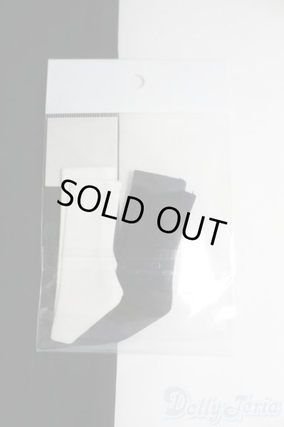 画像2: 幼SD/OF:ハイソックスセット（白＆黒）ちび/1/6　30ｃｍ　BJD　MJD　衣装　ドール用 I-25-07-20-181-KD-ZI (2)