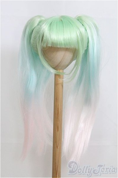画像1: 9-10inch/ウィッグ　ツーテール/インチ　BJD　MJD　ドール用 I-25-07-27-113-KD-ZI (1)