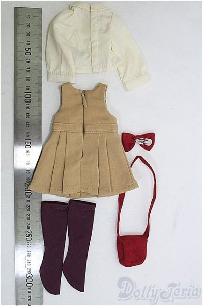 画像2: 幼SD/OF:スイートレトロワンピースセット　VOLKS/1/6　30ｃｍ　BJD　MJD　衣装　ドール用 I-25-08-03-097-KD-ZI (2)
