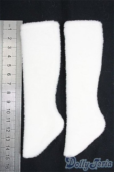 画像2: SDM/OF:ふわふわファーソックス(白)・ミニ/1/4 40cm BJD MJD 衣装 ドール用 I-25-09-07-256-KD-ZI (2)