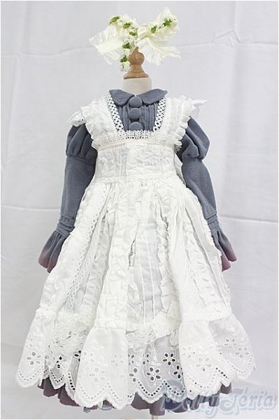 画像1: SD/OF:衣装セット　ブルー　ワンピース　エプロン/1/3　60ｃｍ　BJD　MJD　衣装　ドール用 I-25-10-05-257-KD-ZI (1)