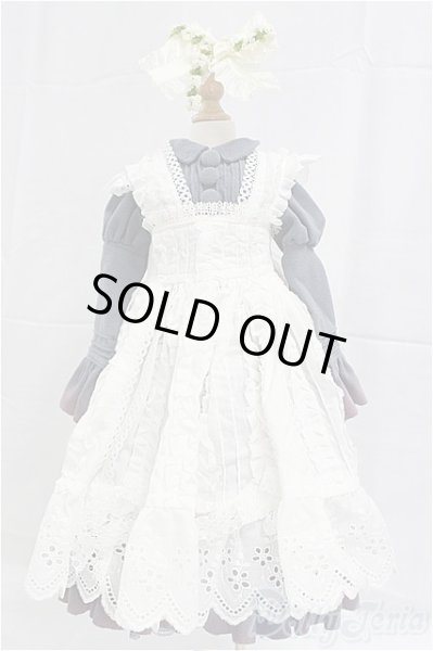 画像1: SD/OF:衣装セット　ブルー　ワンピース　エプロン/1/3　60ｃｍ　BJD　MJD　衣装　ドール用 I-25-10-05-257-KD-ZI (1)