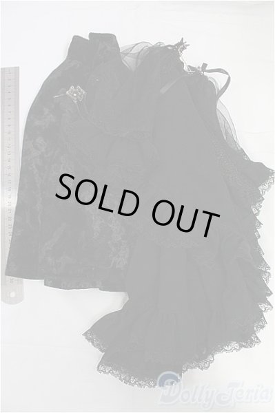 画像2: SD13G/OF:マント+黒レースオーバースカート/1/3　60ｃｍ　BJD　MJD　衣装　ドール用 I-25-10-26-145-KD-ZI (2)