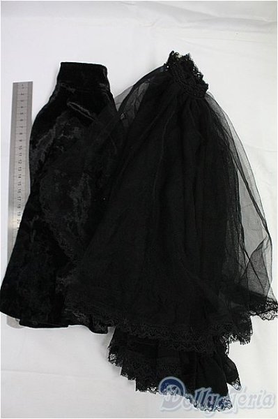 画像3: SD13G/OF:マント+黒レースオーバースカート/1/3 60cm BJD MJD 衣装 ドール用 I-25-10-26-145-KD-ZI (3)