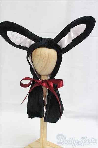 画像1: 幼SD/OF:アウター　うさ耳ケープ/1/6　30ｃｍ　BJD　MJD　衣装　ドール用 I-25-10-19-078-KD-ZI (1)