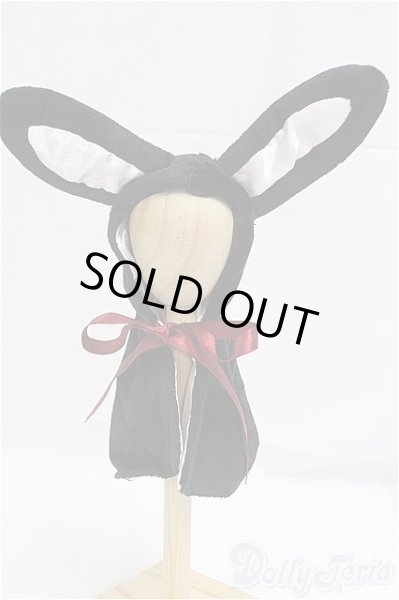 画像1: 幼SD/OF:アウター　うさ耳ケープ/1/6　30ｃｍ　BJD　MJD　衣装　ドール用 I-25-10-19-078-KD-ZI (1)
