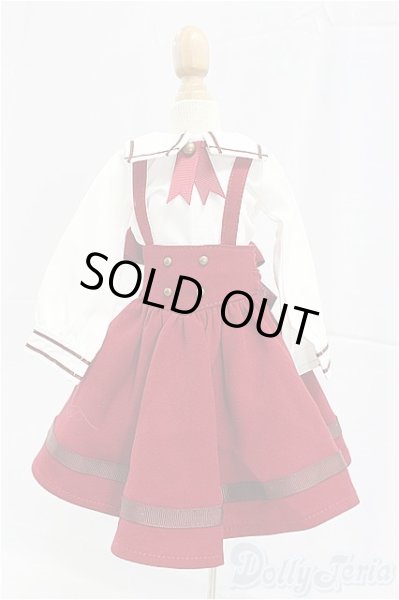 画像1: SDM/OF:ボルドーサスペンダーセット・ミニ/1/4　40ｃｍ　BJD　MJD　衣装　ドール用 I-25-11-16-033-KD-ZI (1)