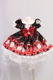 1/6 ドール用 アウトフィット ワインレッド お茶会ワンピース BJD 幼SD アウトフィット/幼SDサイズ - DOLL UP!
