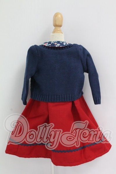画像2: SDM＆MDD/OF：よそゆきワンピセット（ダークレッド）・ミニ I-26-07-09-318-KD-ZI (2)