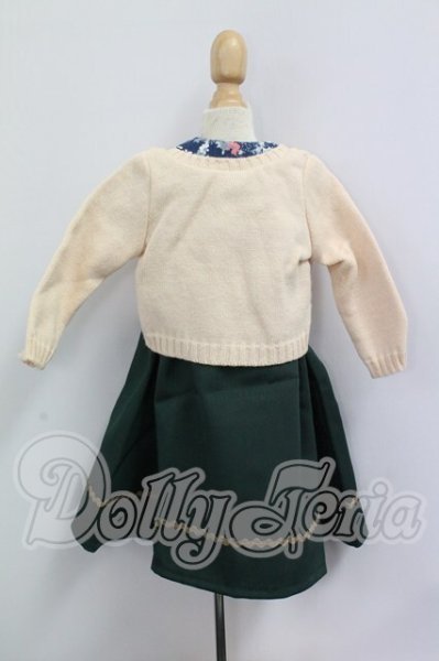画像2: SDM＆MDD/OF：よそゆきワンピセット（ダークグリーン）・ミニ I-26-07-09-317-KD-ZI (2)