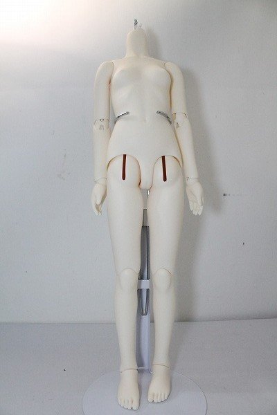 画像1: SD女の子一体型ボディ（二重肘関節/ホワイト肌） U-24-03-06-203-KN-ZU (1)