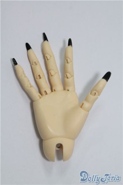 画像2: 70cmドール用ジョイントハンドパーツ右手 ロングネイル U-25-01-14-117-KD-ZU (2)