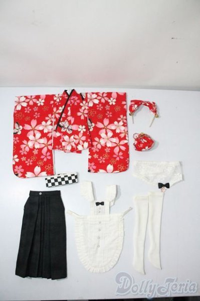 画像1: sdm＆mdd/of:Mv+Studio大正ロマン和風卒業式メイド服袴９点セット U-25-06-05-087-TN-ZU (1)