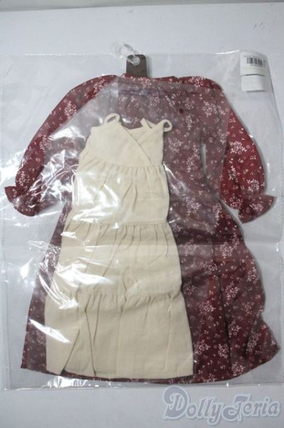 画像2: SD＆DD/AOF：シフォンワンピースセット(ボルドー) U-25-06-10-121-TN-ZU (2)